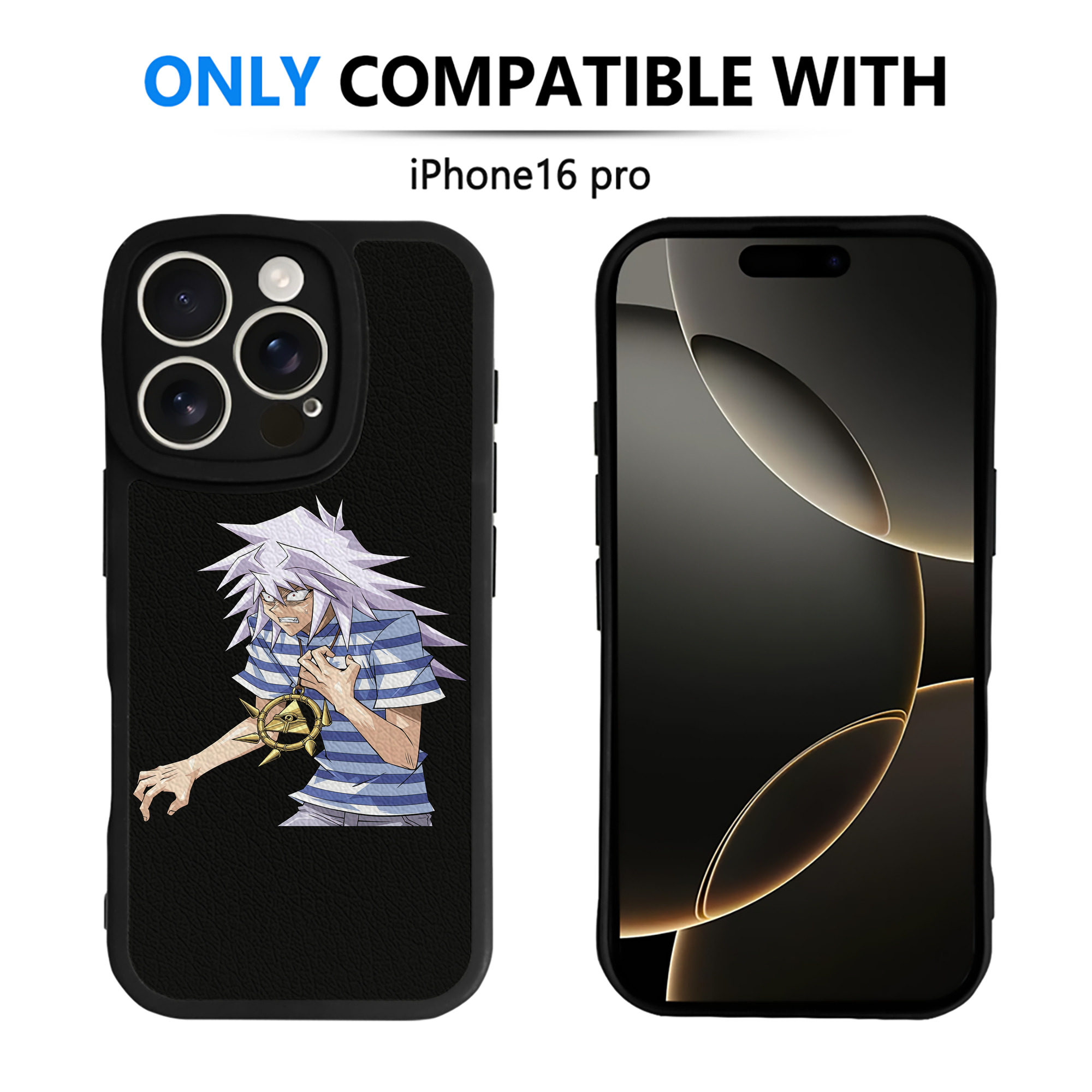 （画像用） 遊☆戯☆王 Yu-Gi-Oh! 【iPhone 16シリーズ対応】シリコンスマホケース（レザー調） 材質：シリコン
